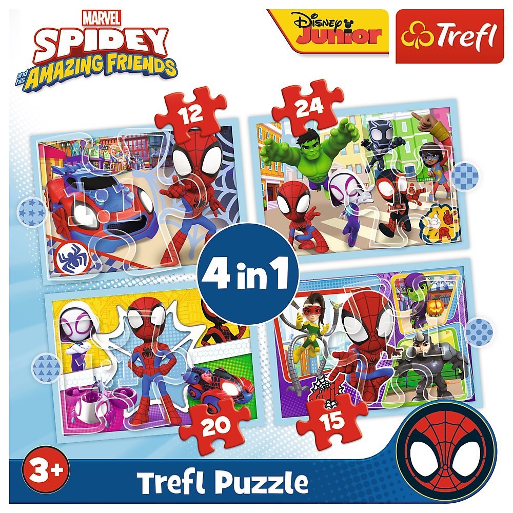 PUZZLE 4IN1 TEAM SPIDEY TREFL 34611 TR